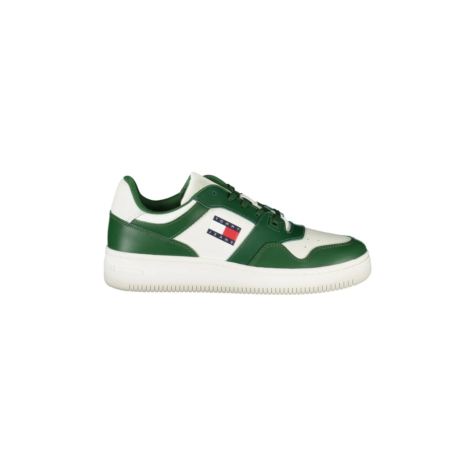 TOMMY HILFIGER Scarpe Sneakers Uomo Verdi con Plantare Removibile e Dettagli a Contrasto Verde - foto prodotto